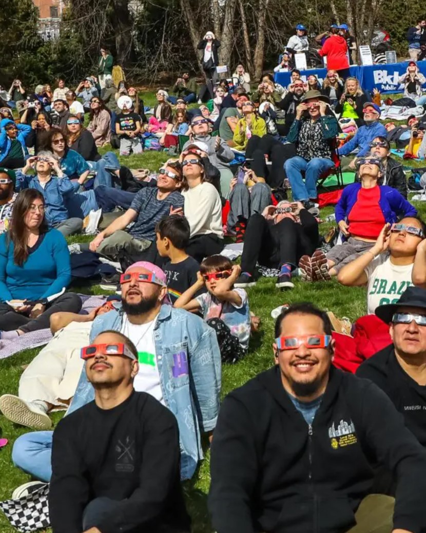 Community members
gather